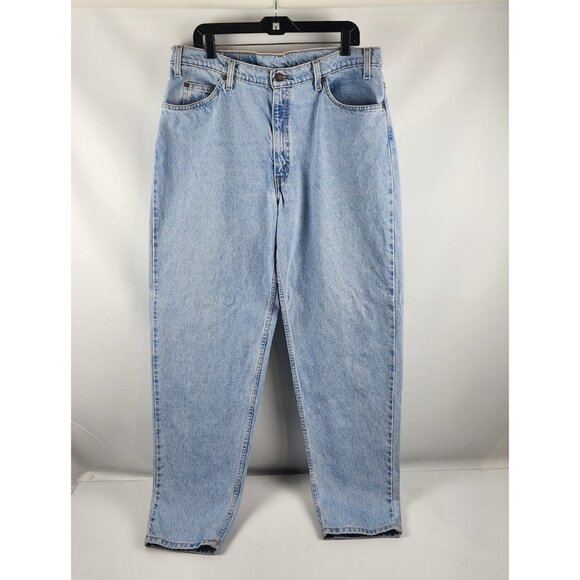 Levis 560 Jean VTG Men 38x34 Loose Fit Taper Leg Light Blue Wash Baggy Y2K '96 - Picture 1 of 10